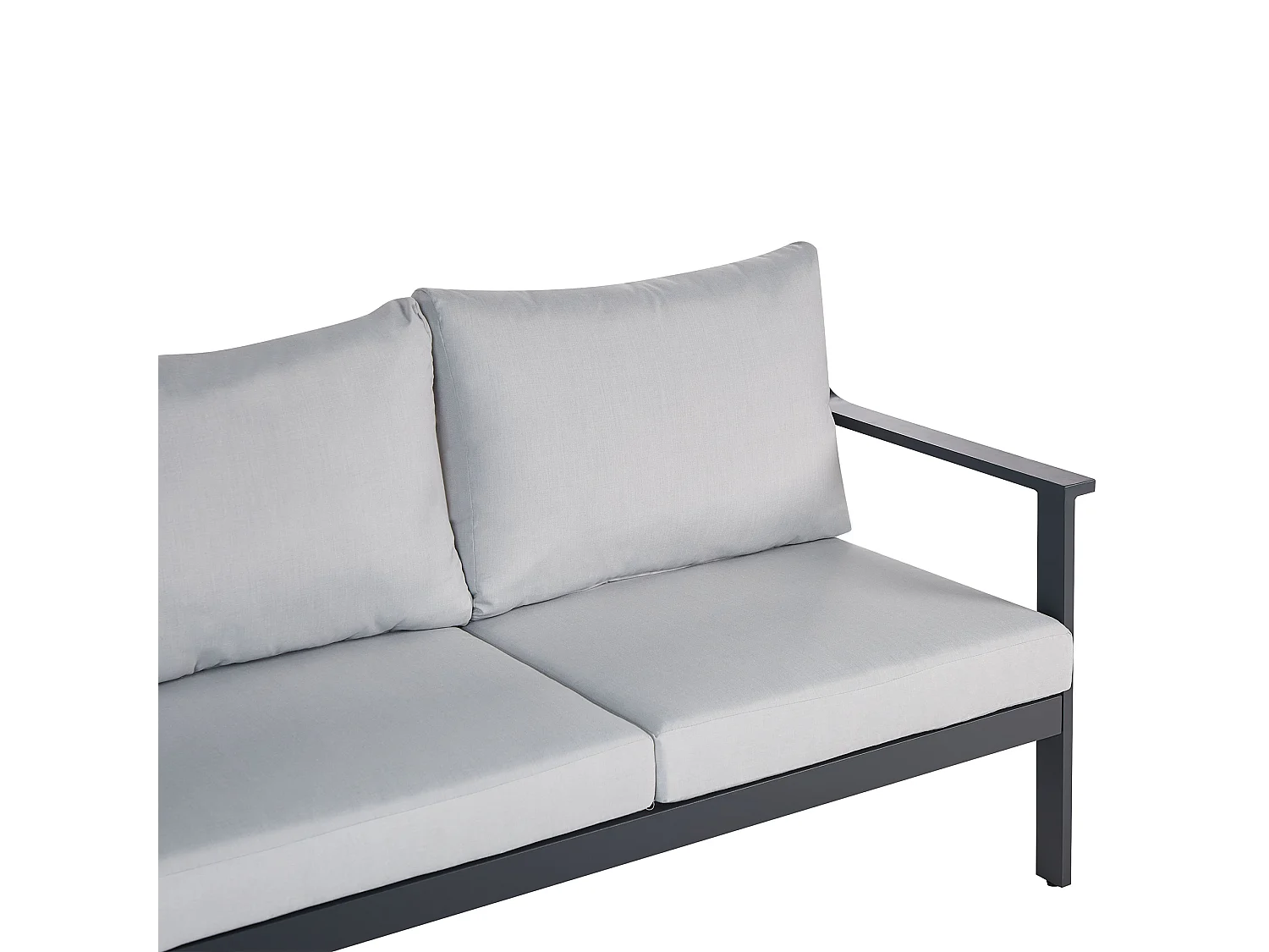 Sofá de jardín 3 plazas KIATO Metal Gris claro