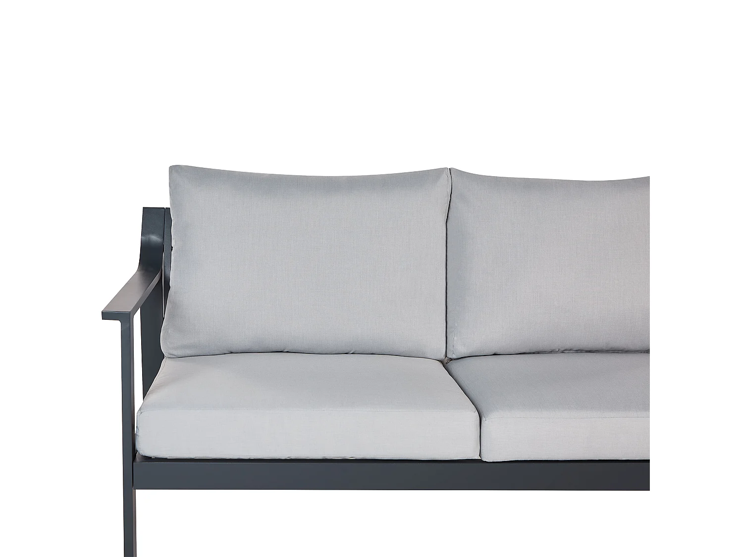 Gartensofa 3-Sitzer KIATO Metall Hellgrau
