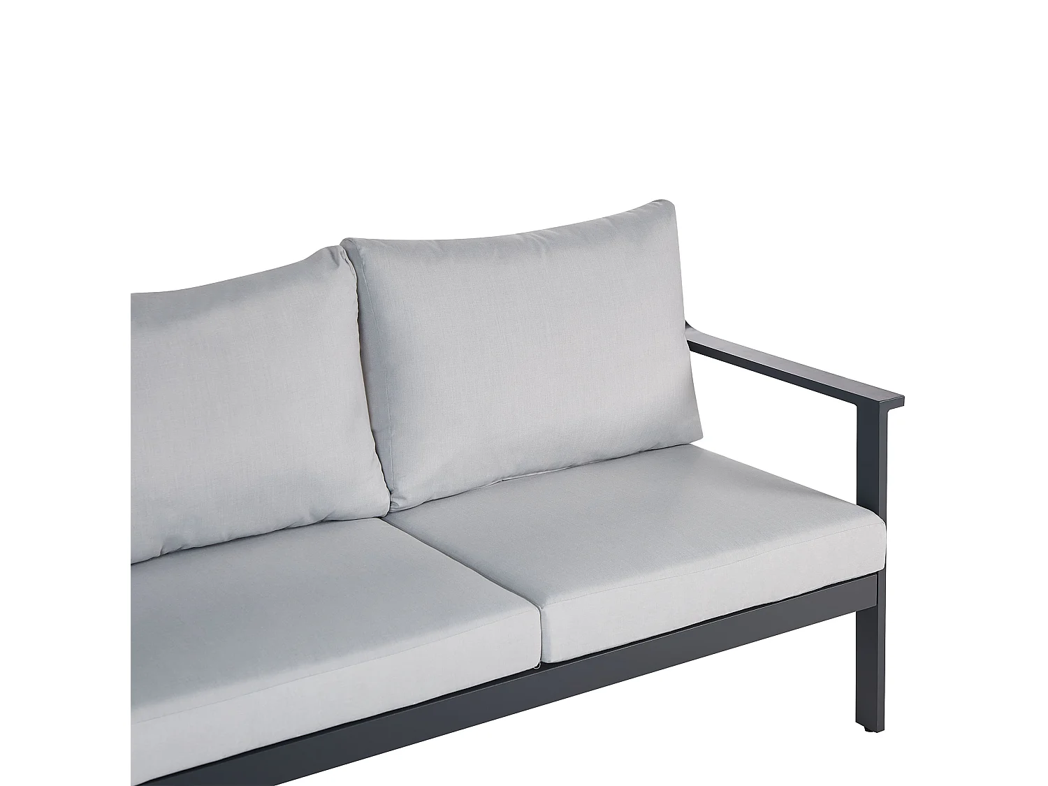 Gartensofa 3-Sitzer KIATO Metall Hellgrau