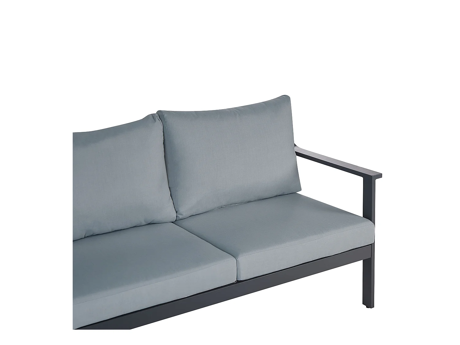 Gartensofa 3-Sitzer KIATO Metall Dunkelgrau