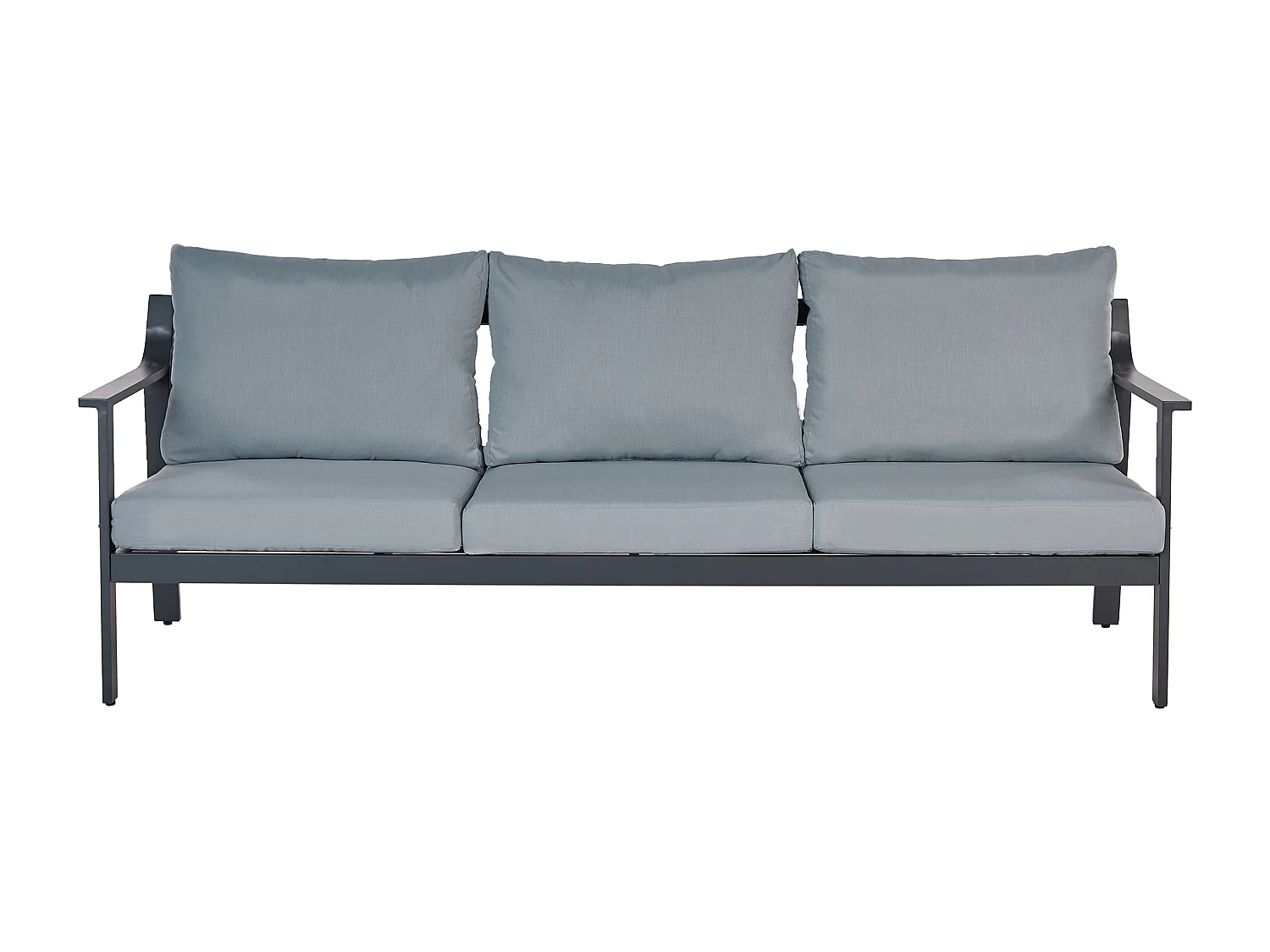 Sofa ogrodowa dla 3 osób KIATO Metal Ciemnoszary