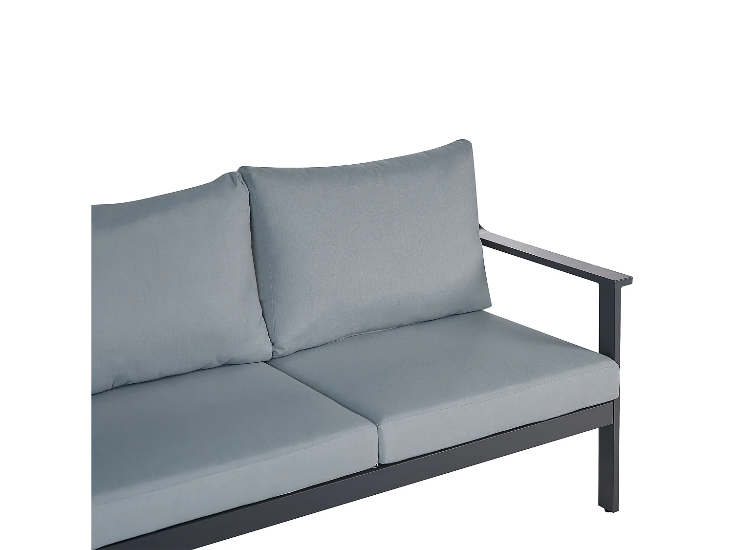 Sofa ogrodowa dla 3 osób KIATO Metal Ciemnoszary