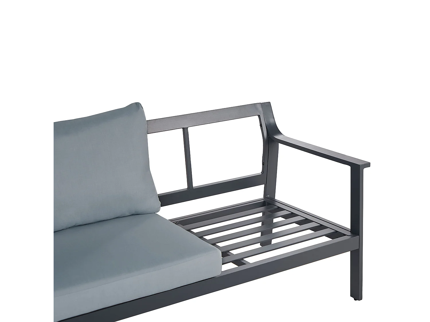 Sofa ogrodowa dla 3 osób KIATO Metal Ciemnoszary