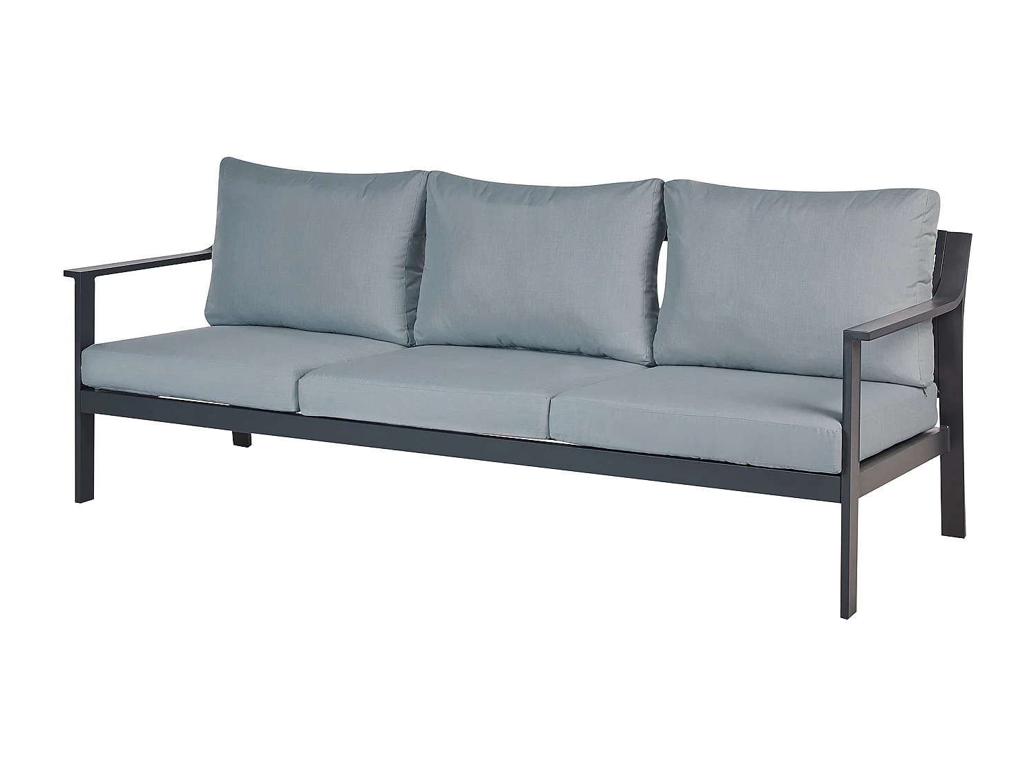 Canapé de jardin 3 places KIATO Métal Gris foncé