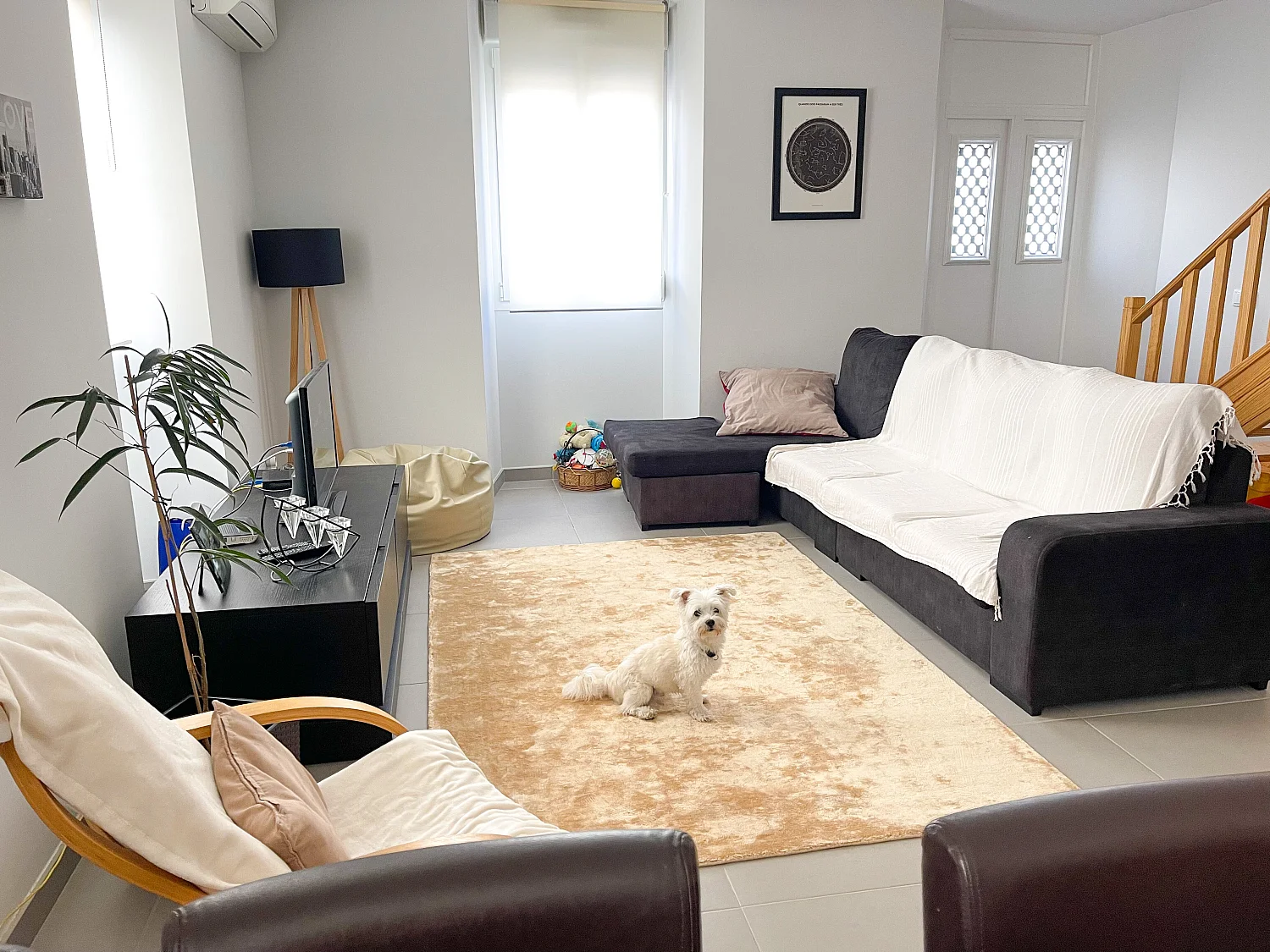 Vloerkleed viscose zandbeige 160 x 230 cm GESI II