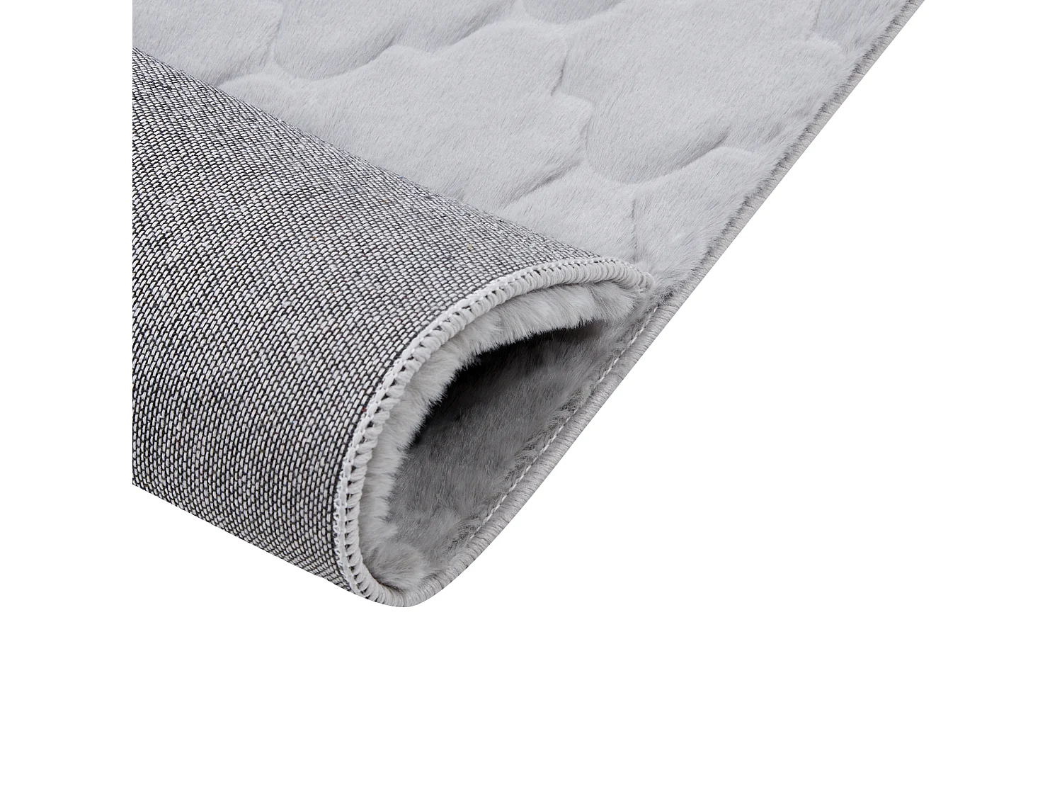 Tapis en fausse fourrure GHARO Gris 160 x 230 cm
