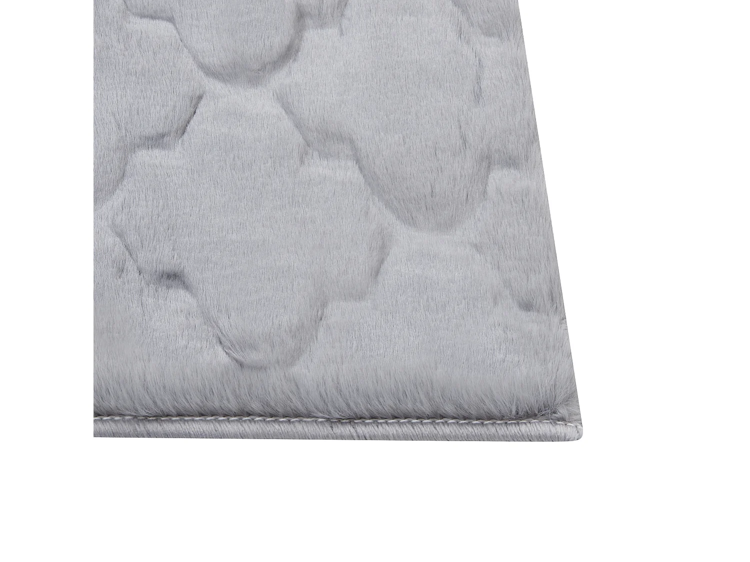 Kunstfellteppich Kaninchen grau 160 x 230 cm Shaggy GHARO