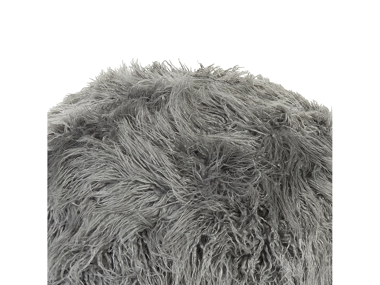 Pouf TUKKI Fourrure synthétique Gris