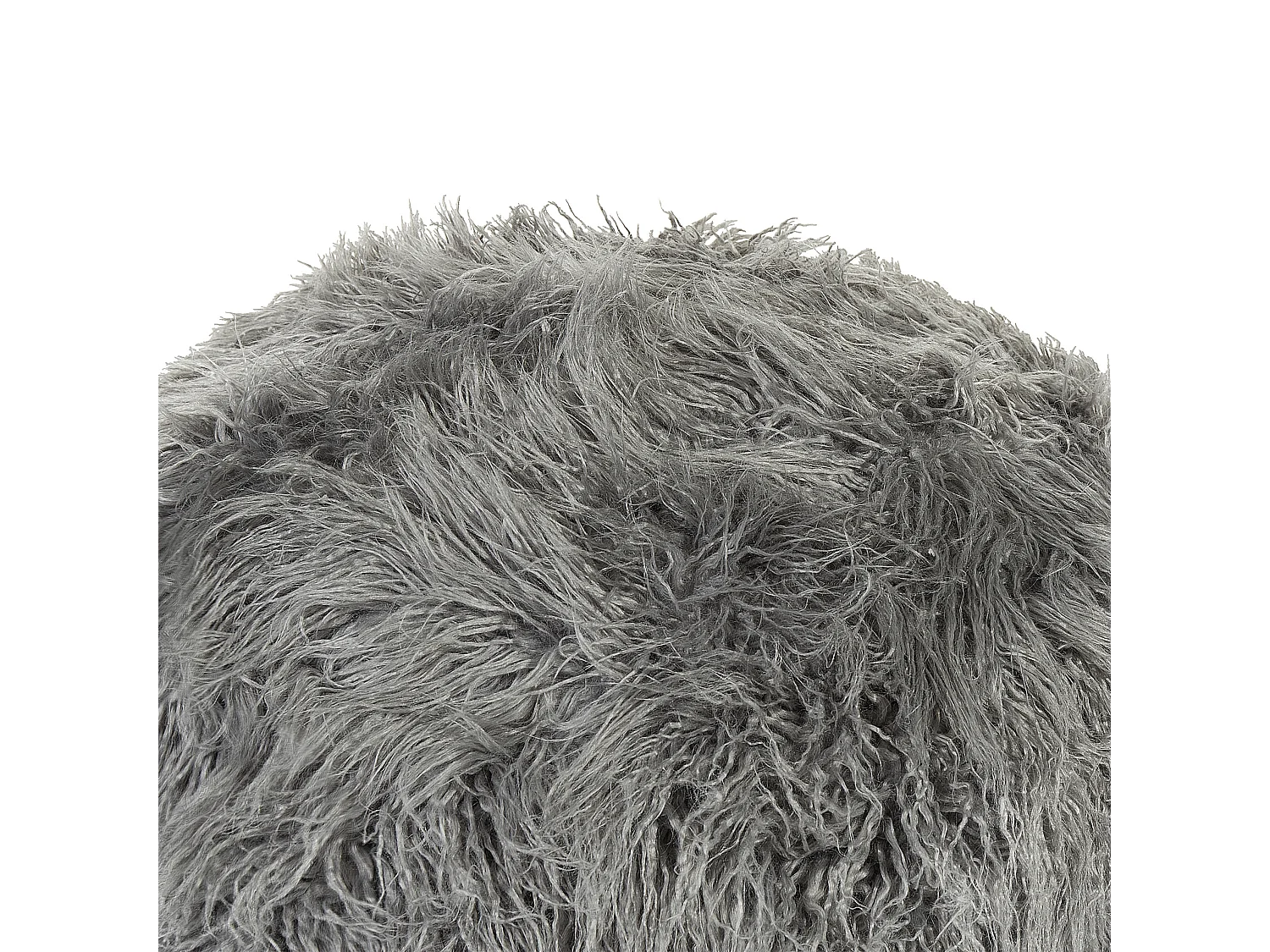 Pouf TUKKI Fourrure synthétique Gris