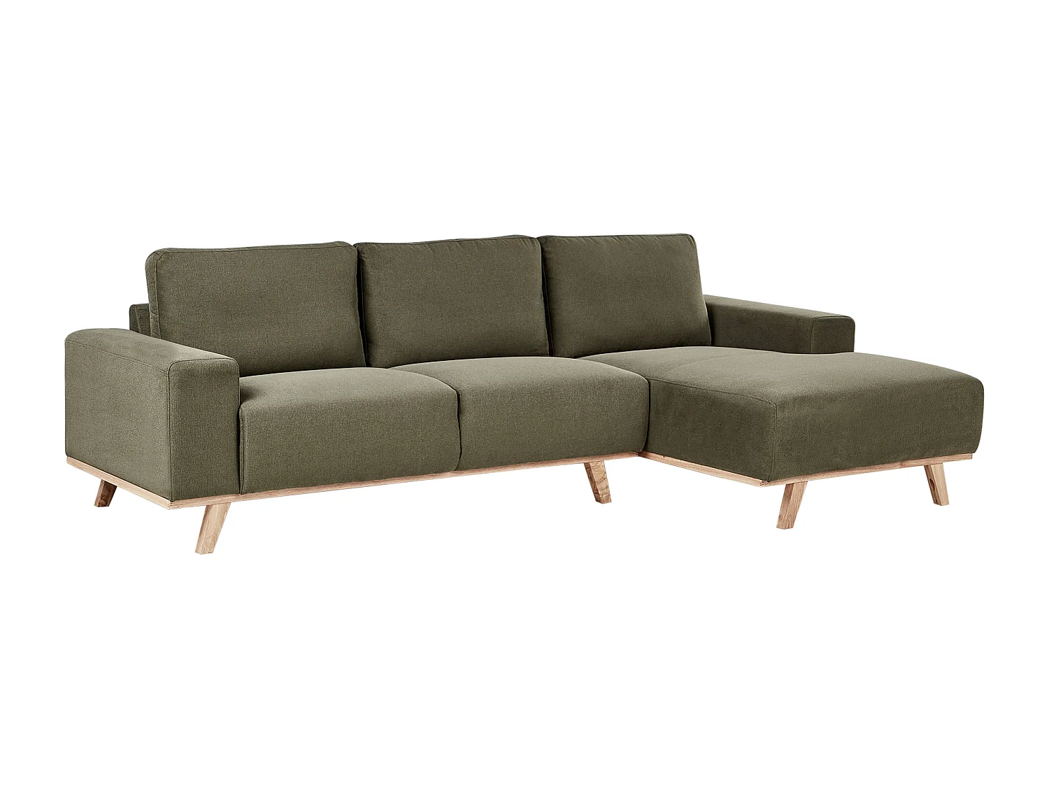 Hoekbank NORA Stof Groen 3-zitter Linkerzijde