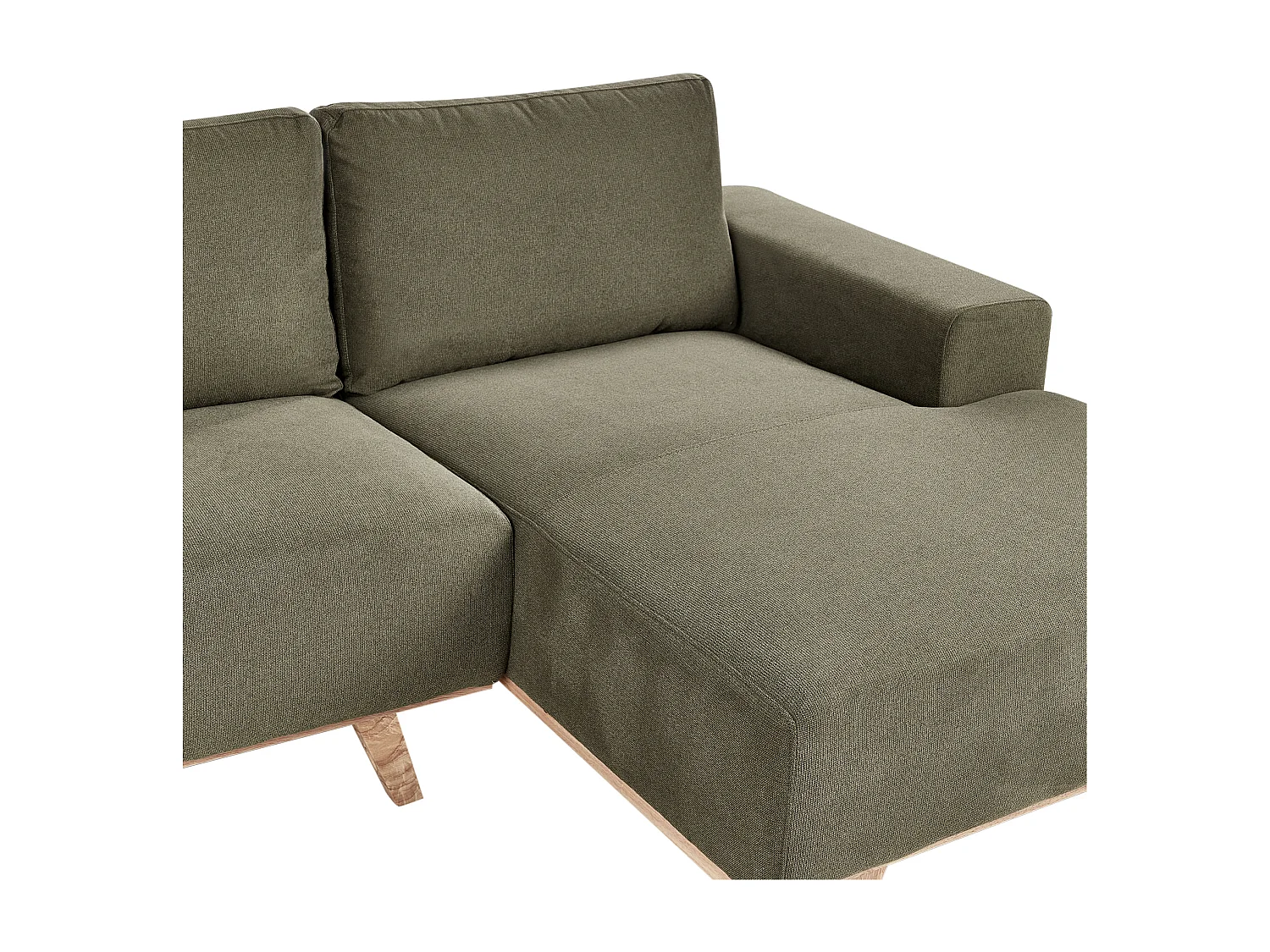 Divano angolare NORA Tessuto Verde 3 posti Lato Sinistro