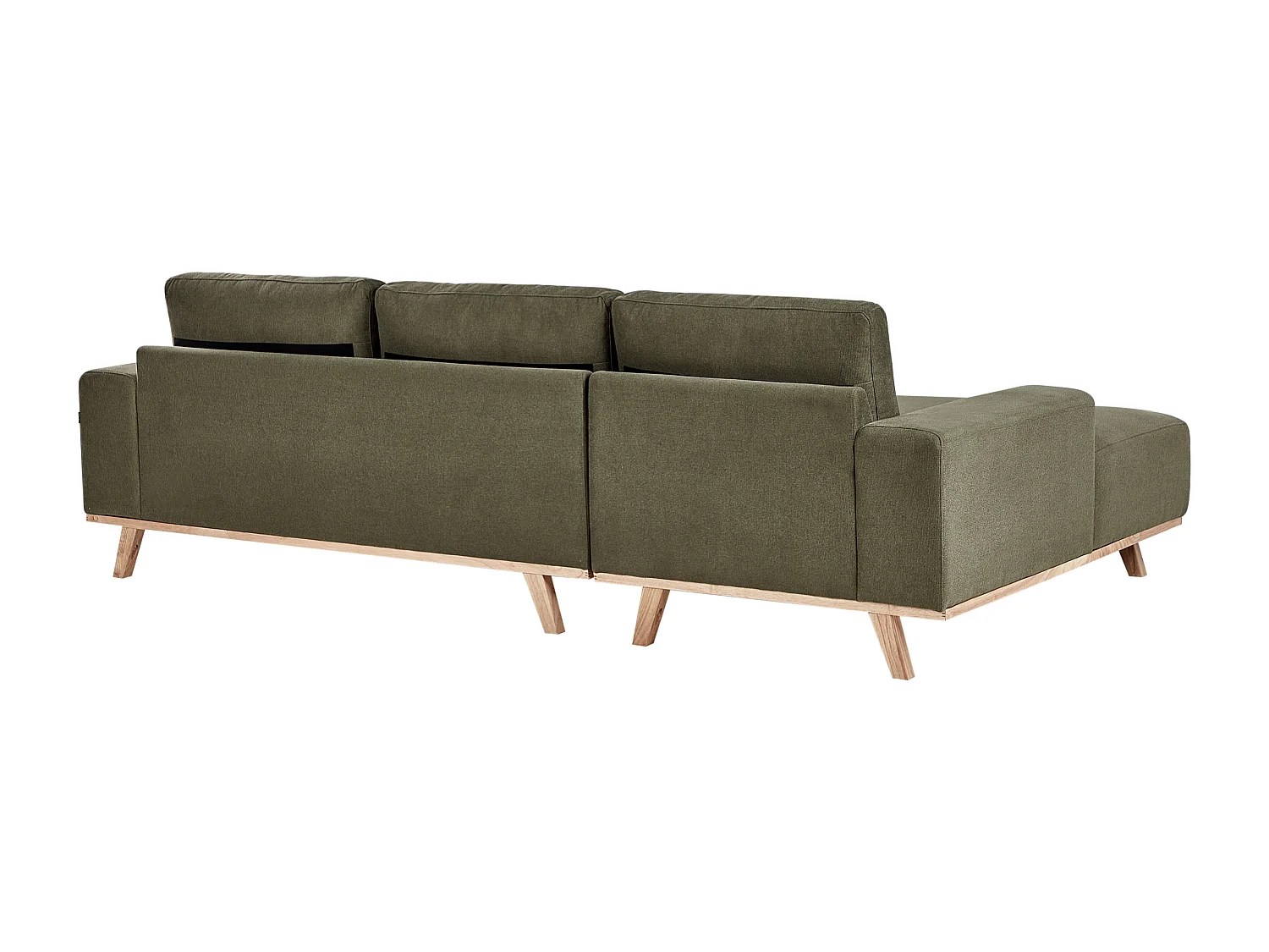 Ecksofa NORA Stoff Grün 3-Sitzer rechtsseitig