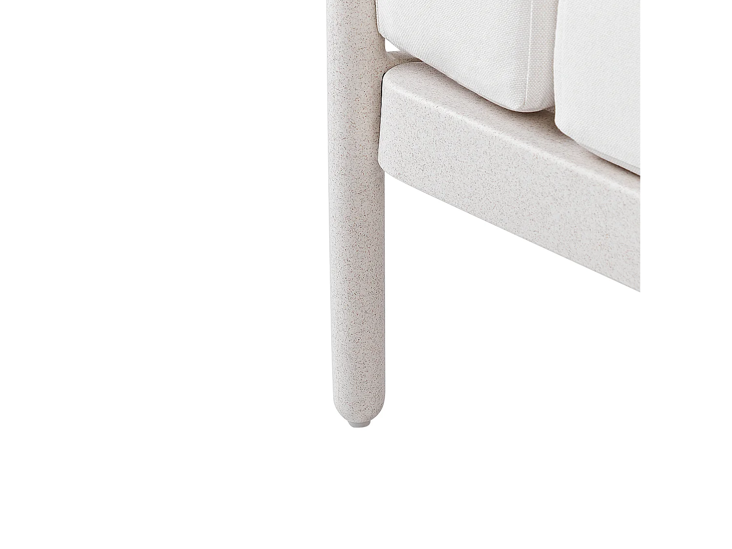 2-Sitzer Gartensofa Kunststoff-Gestell beige mit Polsterung hellbeige Ferretti