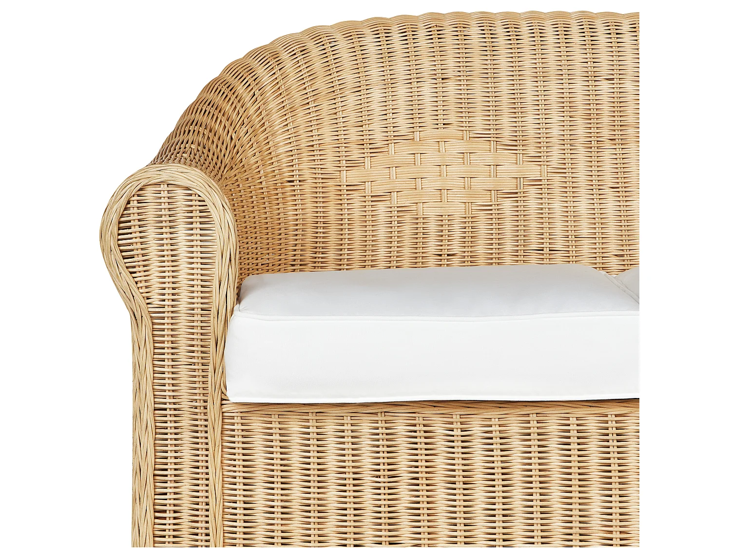 Canapé de jardin 3 places LIVADEIA Rotin Naturel