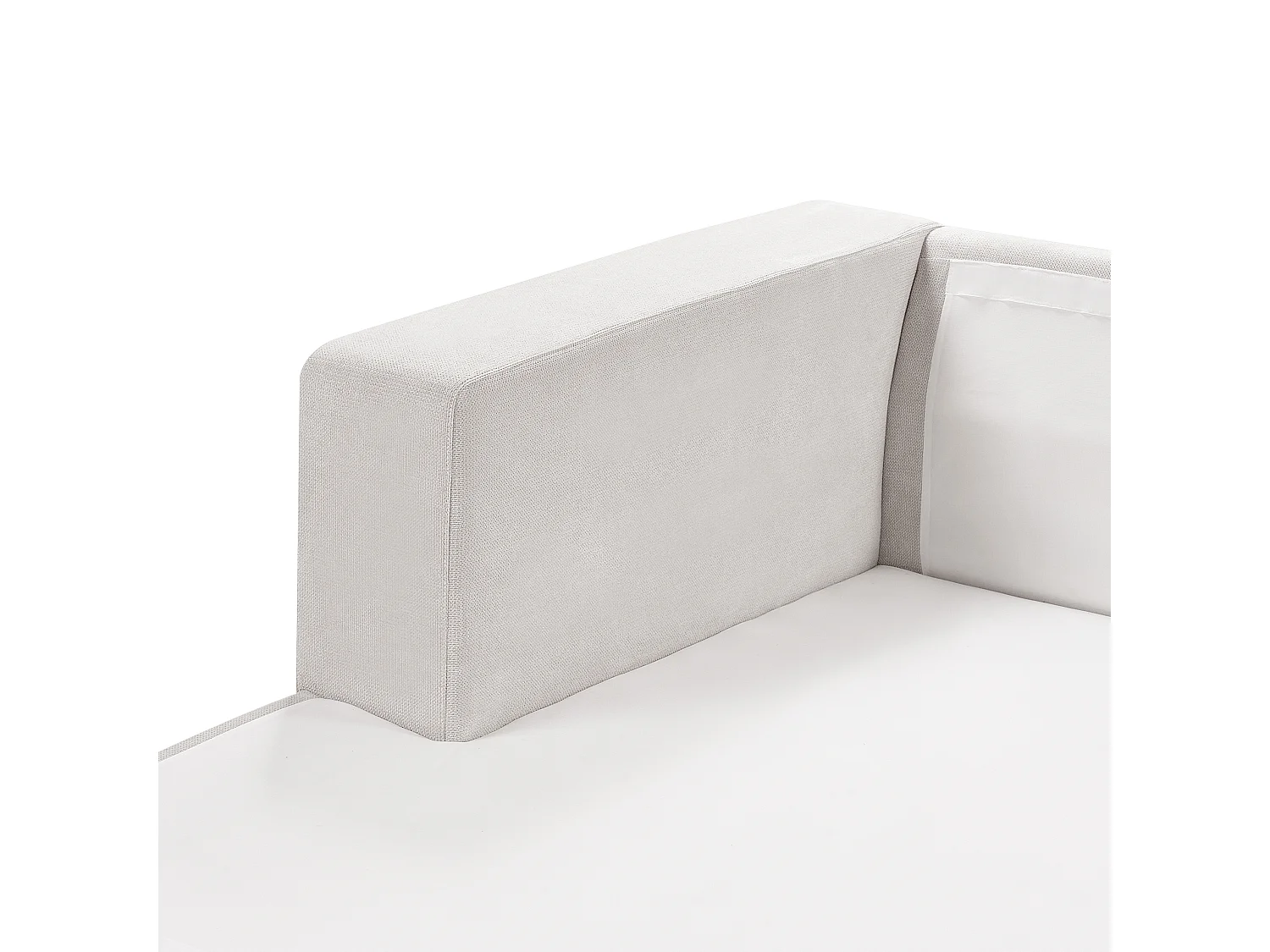 Canapé 3 Places Angle à gauche Style Moderne Minimaliste en Tissu Blanc Style Lofoten