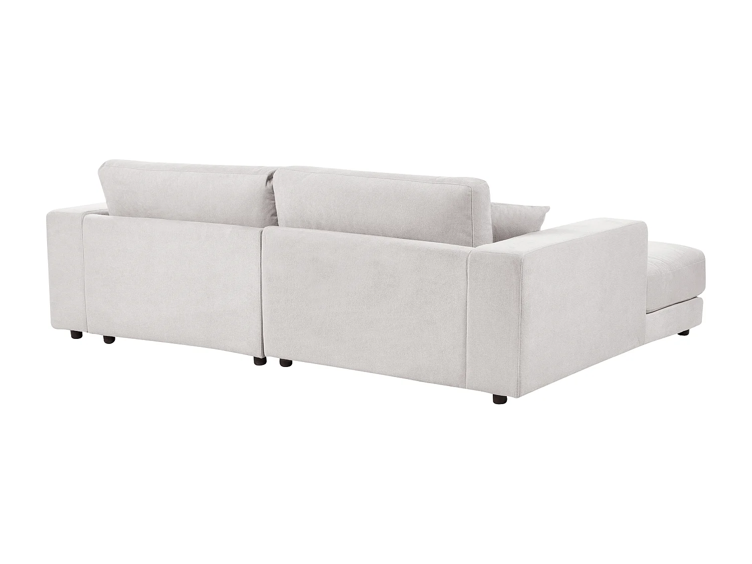 Canapé 3 Places Angle à Droite Style Moderne Minimaliste en Tissu Blanc Style Lofoten