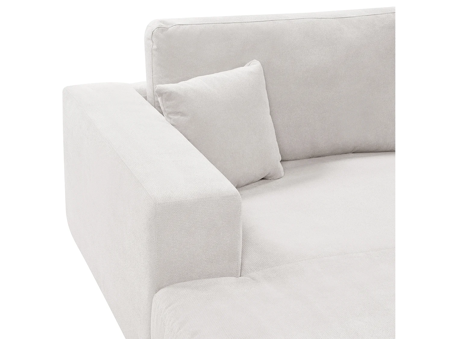 Canapé 3 Places Angle à Droite Style Moderne Minimaliste en Tissu Blanc Style Lofoten