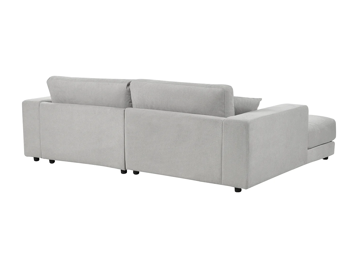 Canapé d'angle LOFOTEN Tissu Gris clair 3 places Côté droit