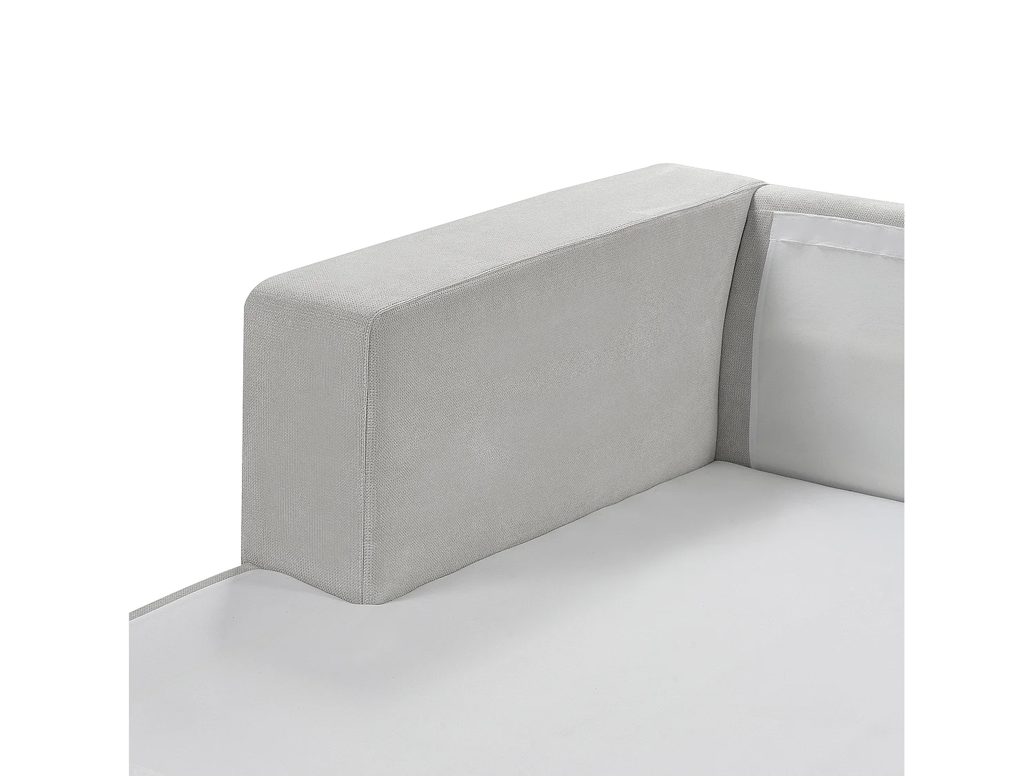Canapé d'angle LOFOTEN Tissu Gris clair 3 places Côté droit