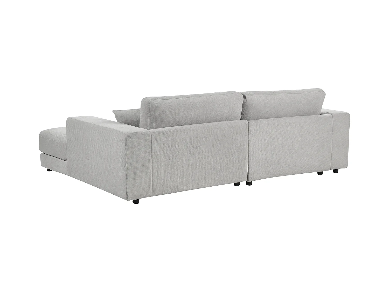 3-Sitzer Ecksofa L-förmig grau mit Chaiselongue links 2 Dekokissen Lofoten