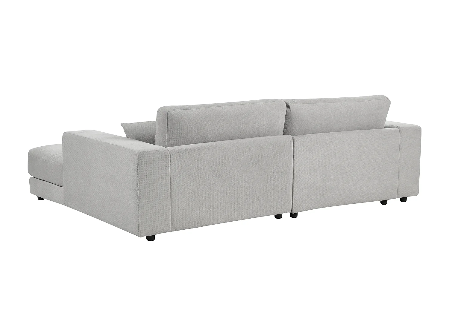 Canapé 3 Places Angle à droite Style Moderne Minimaliste en Tissu Gris Clair Lofoten