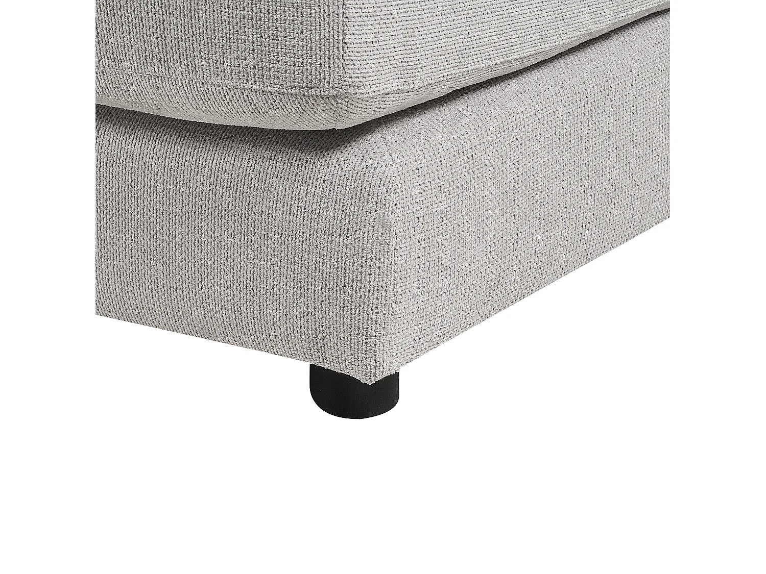 Canapé 3 Places Angle à droite Style Moderne Minimaliste en Tissu Gris Clair Lofoten