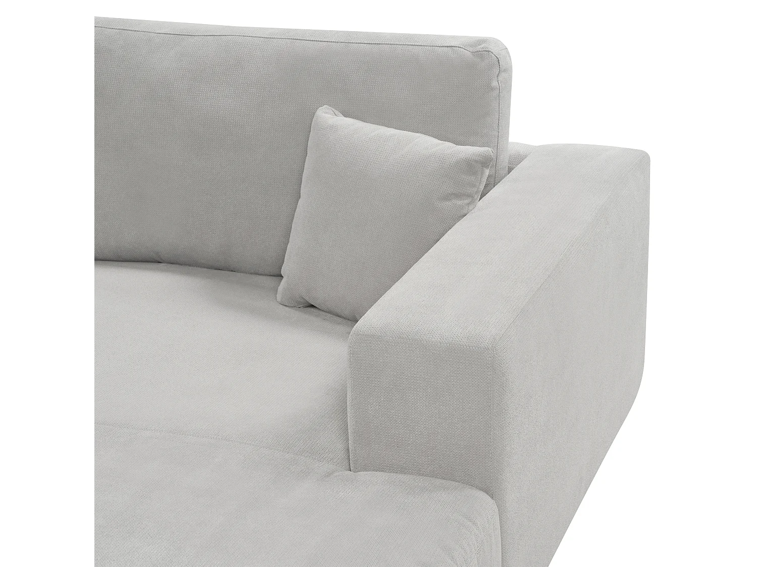 Divano angolare LOFOTEN Tessuto Grigio chiaro 3 posti Lato Sinistro