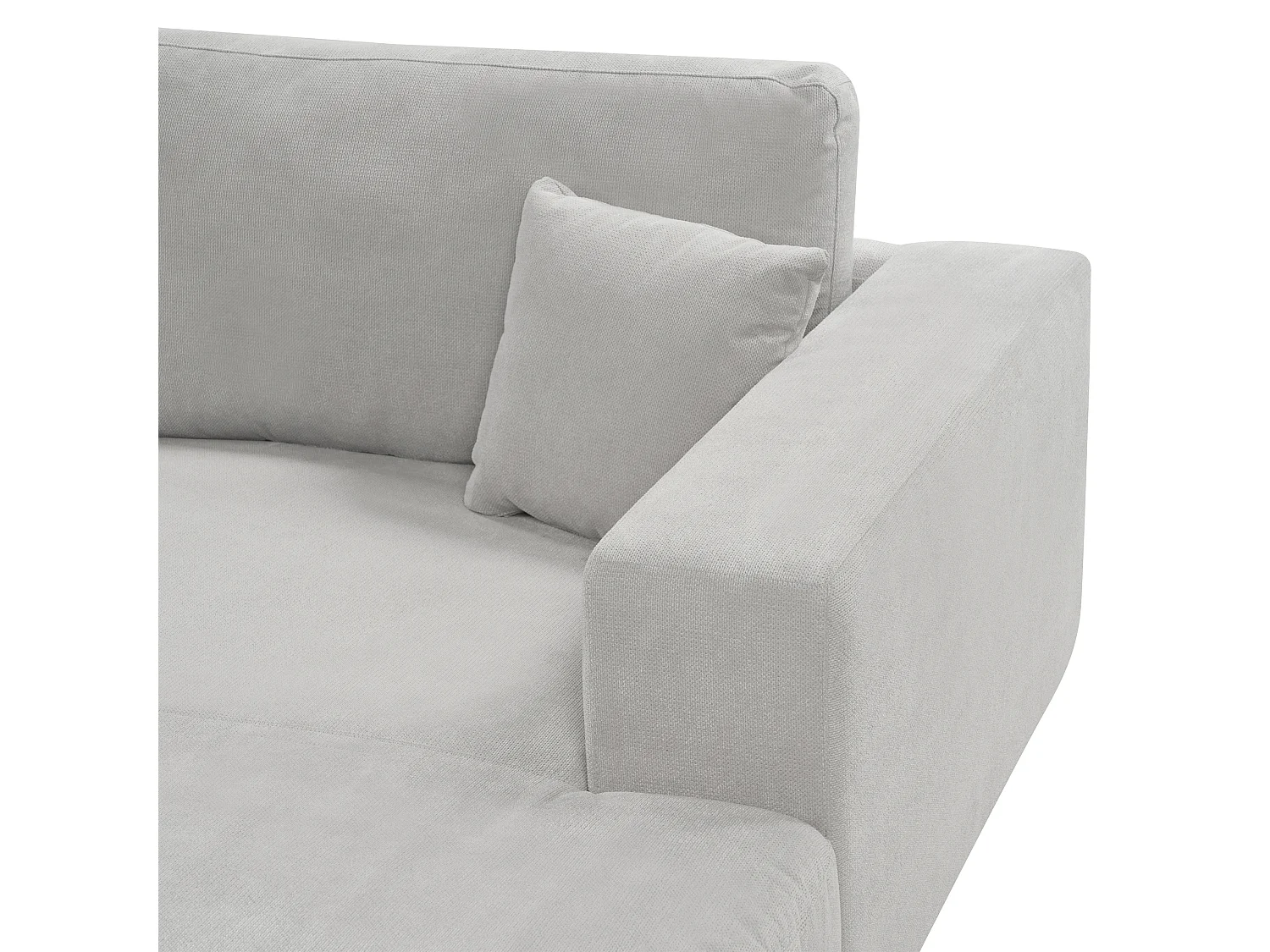 Canapé d'angle LOFOTEN Tissu Gris clair 3 places Côté gauche