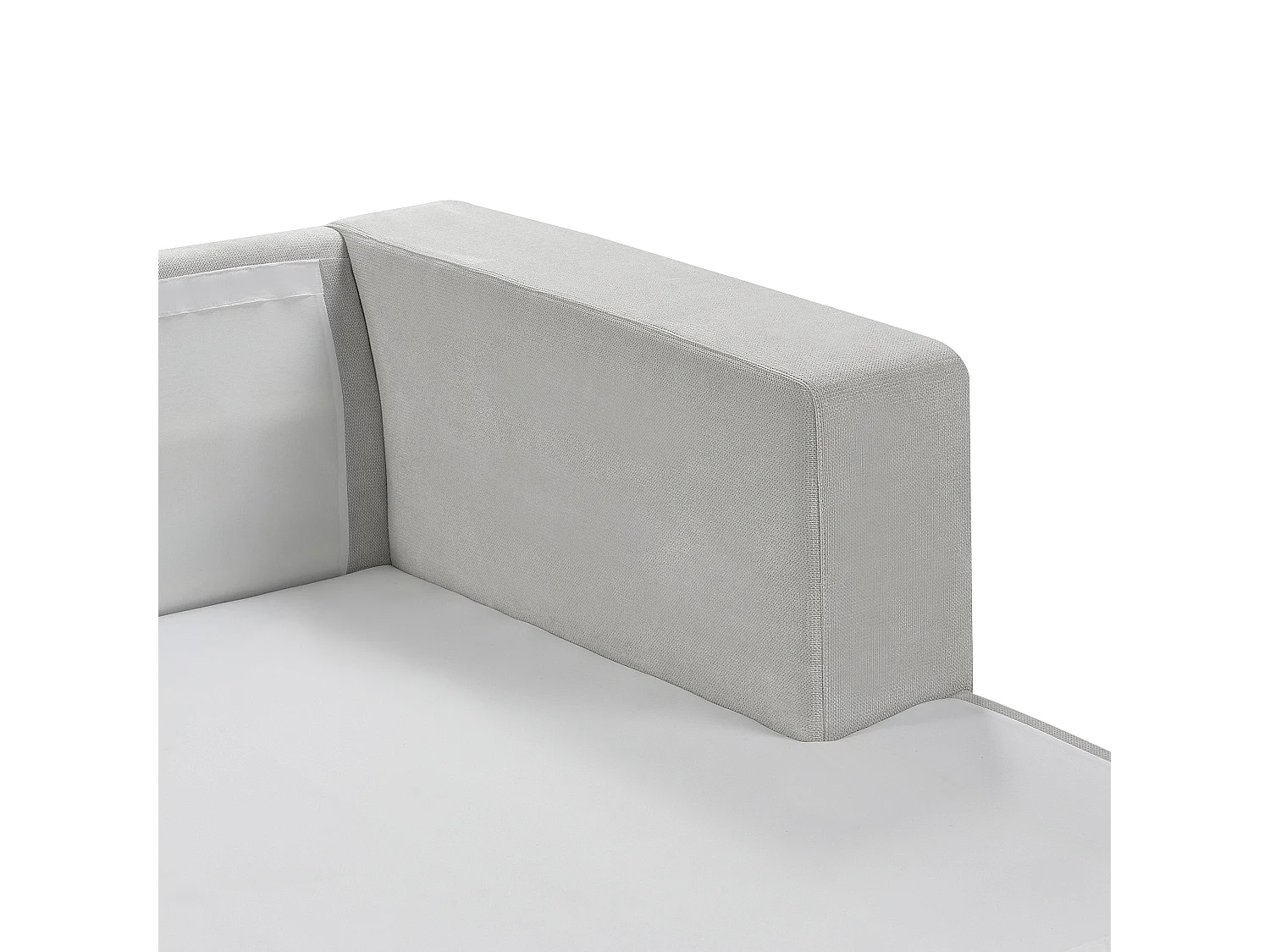 Canapé d'angle LOFOTEN Tissu Gris clair 3 places Côté gauche