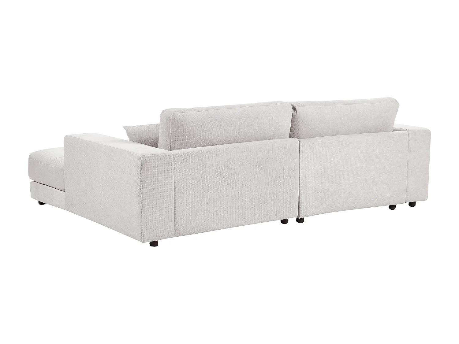 Canapé 3 Places Angle à droite Style Moderne Minimaliste en Tissu Blanc Style Lofoten