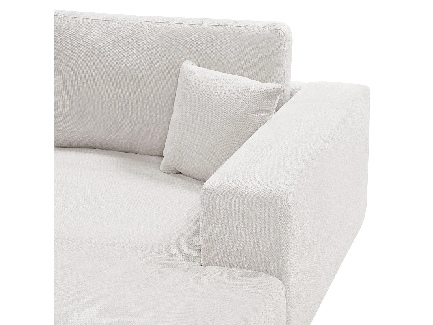 Canapé 3 Places Angle à droite Style Moderne Minimaliste en Tissu Blanc Style Lofoten