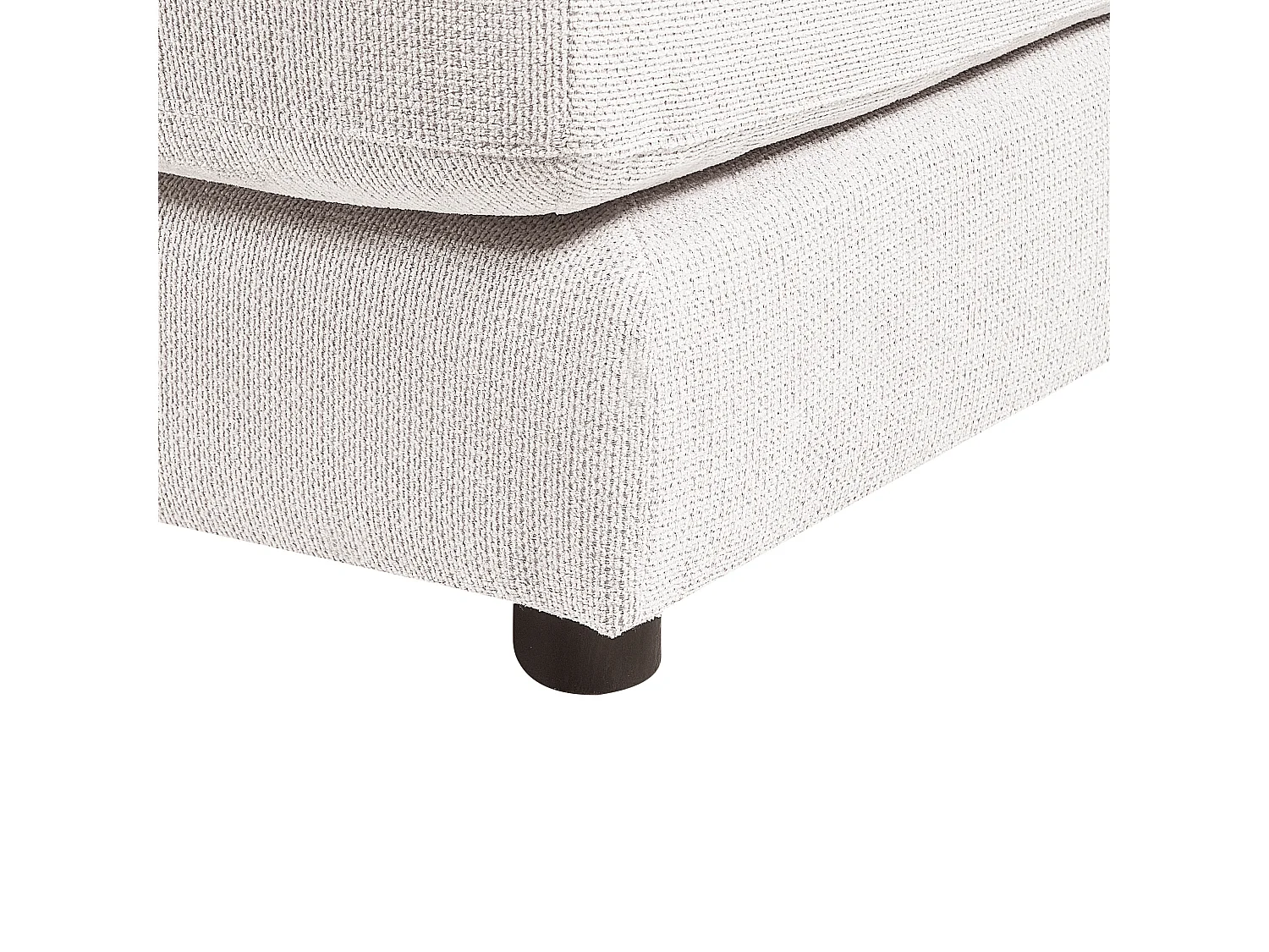 Canapé 3 Places Angle à droite Style Moderne Minimaliste en Tissu Blanc Style Lofoten