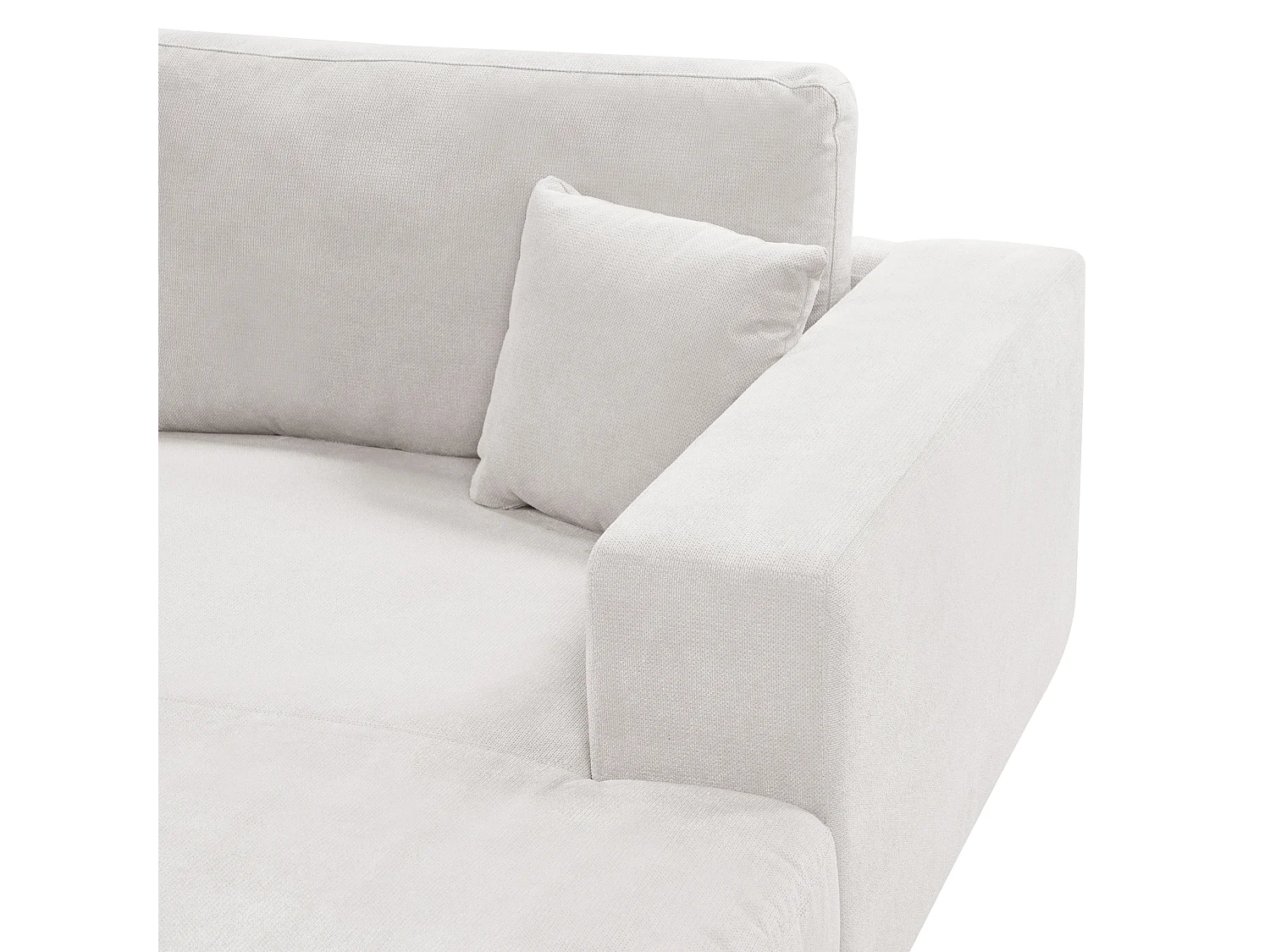 Hoekbank LOFOTEN Stof Gebroken wit 3-zitter Linkerzijde