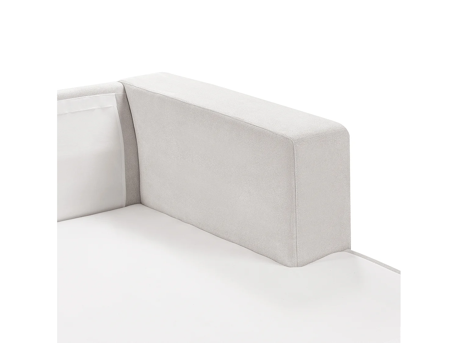 Hoekbank LOFOTEN Stof Gebroken wit 3-zitter Linkerzijde