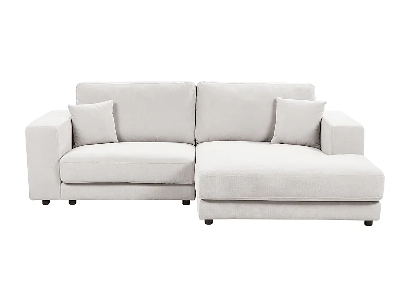 Sofá esquinero LOFOTEN Tela Blanco crema 3 plazas Izquierda