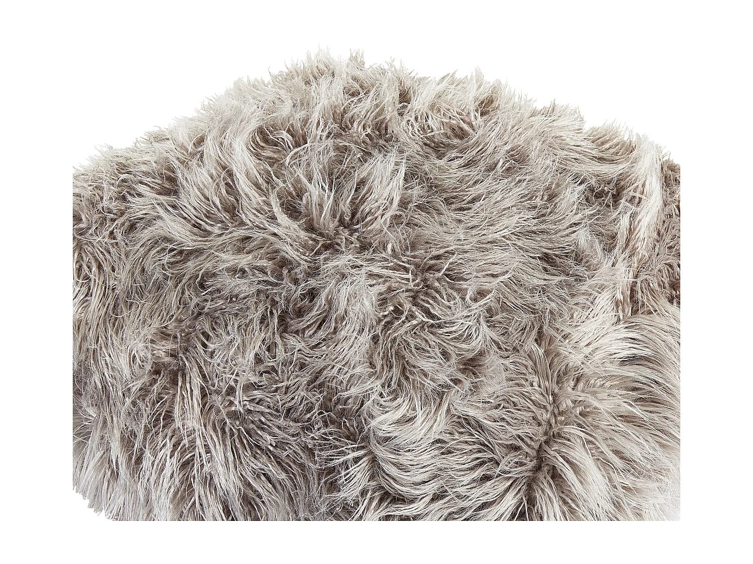Pouf MUKKI Fourrure synthétique Gris