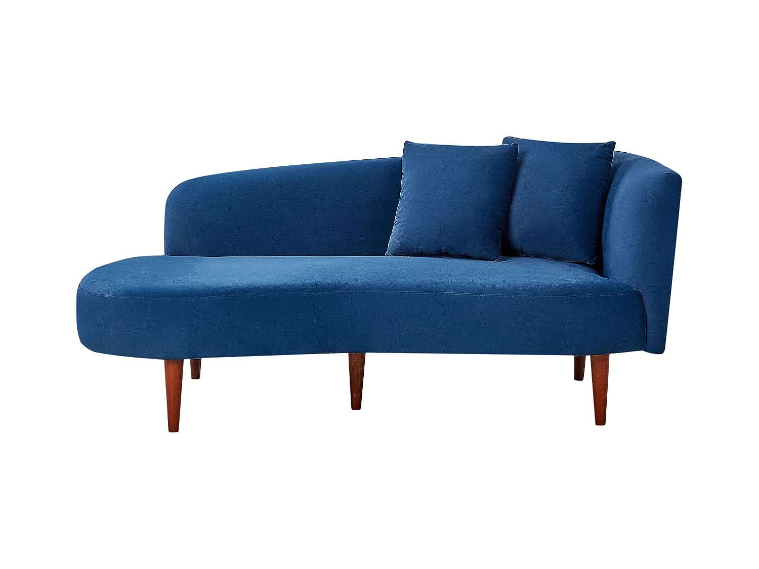 Chaise longue côté droit CHAUMONT Velours Bleu marine
