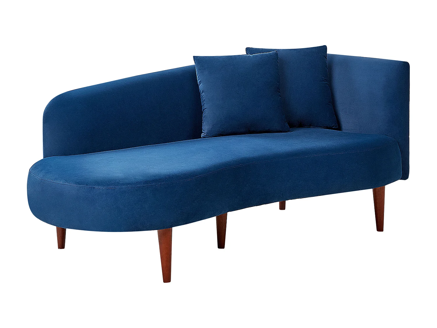 Chaise longue versione destra CHAUMONT Velluto Blu marino