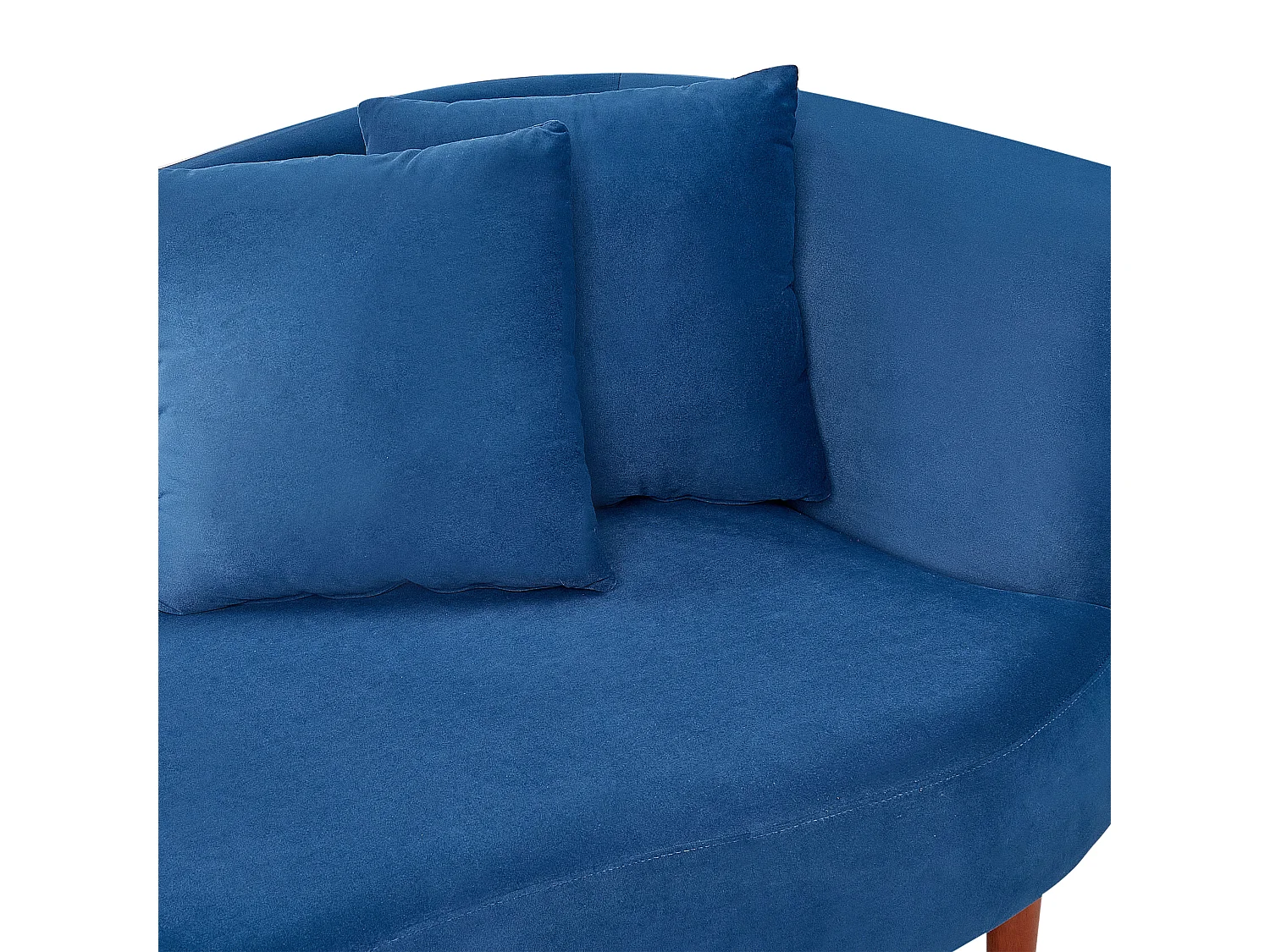 Rechtszijdige chaise longue CHAUMONT Fluweel Marineblauw