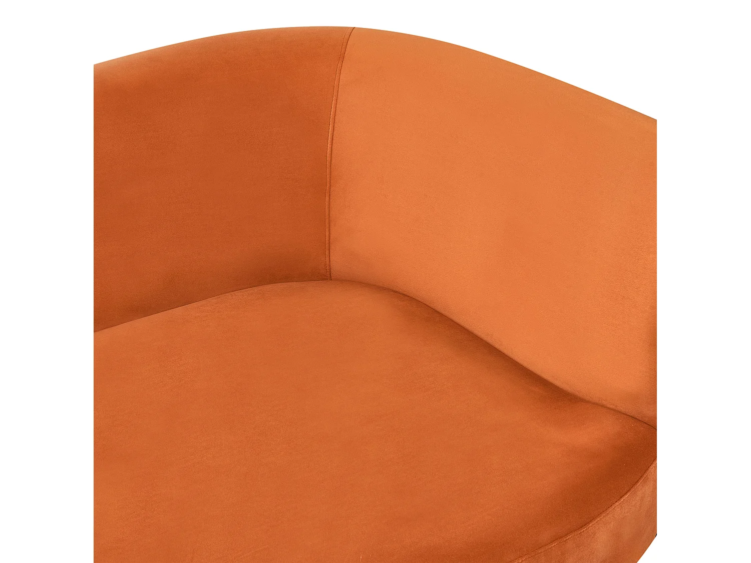 Chaise longue versione destra CHAUMONT Velluto Arancione