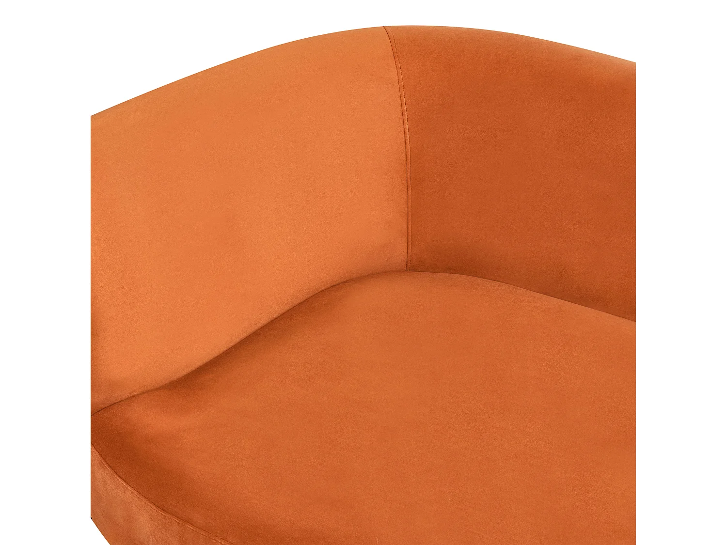 Chaise longue côté droite CHAUMONT Velours Orange