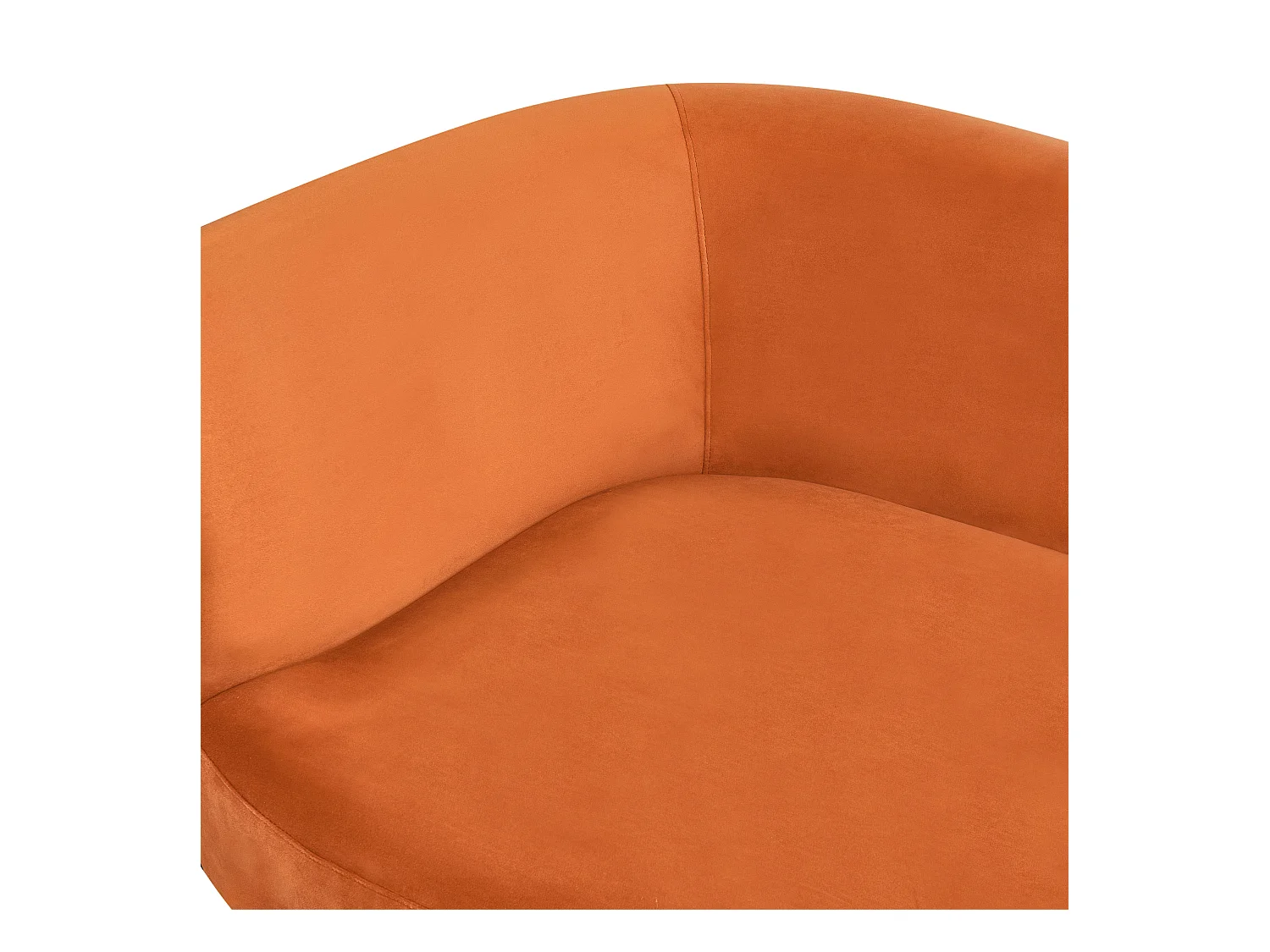 Chaise longue izquierdo CHAUMONT Terciopelo Naranja