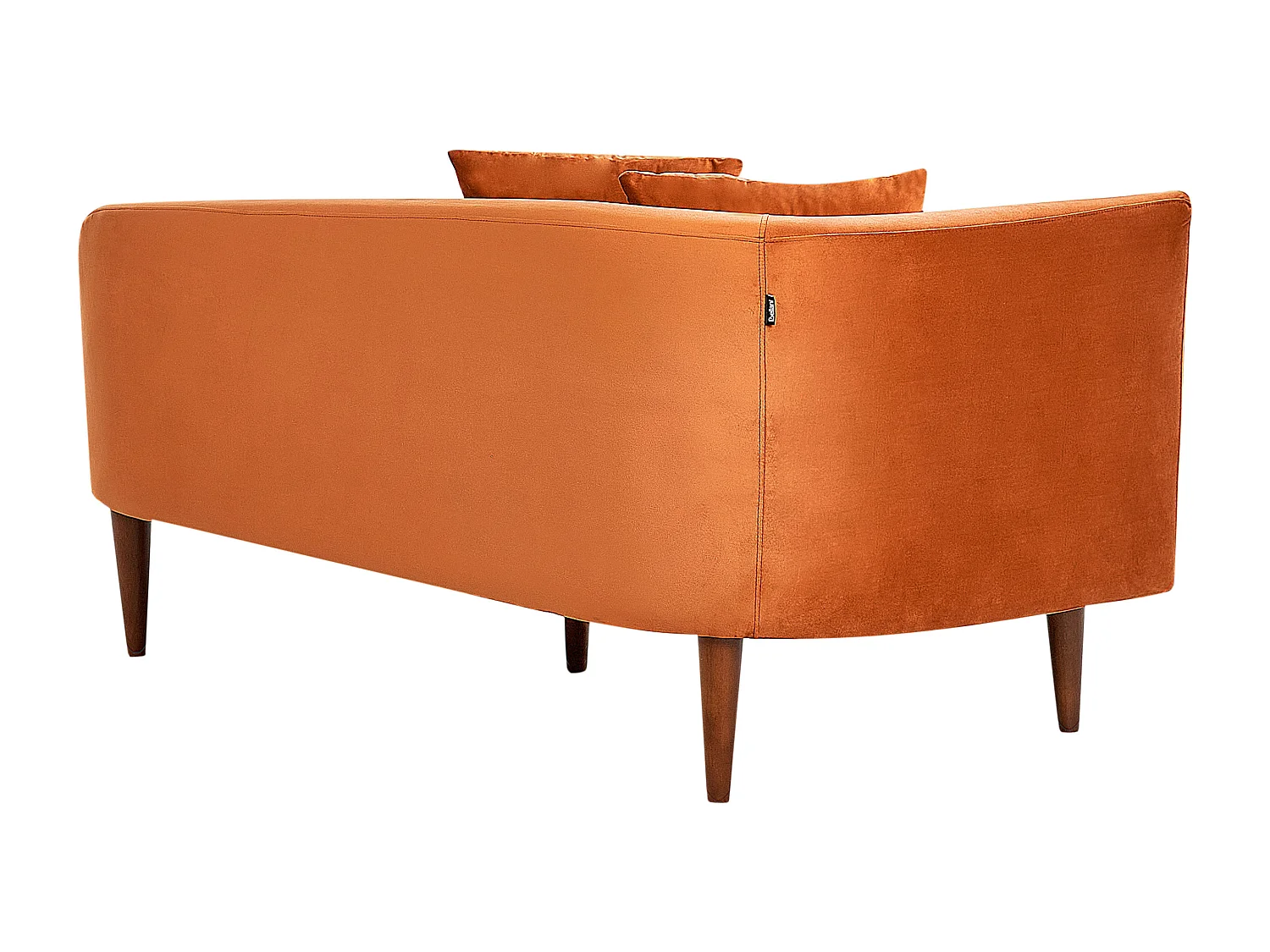 Linkszijdige chaise longue CHAUMONT Fluweel Oranje