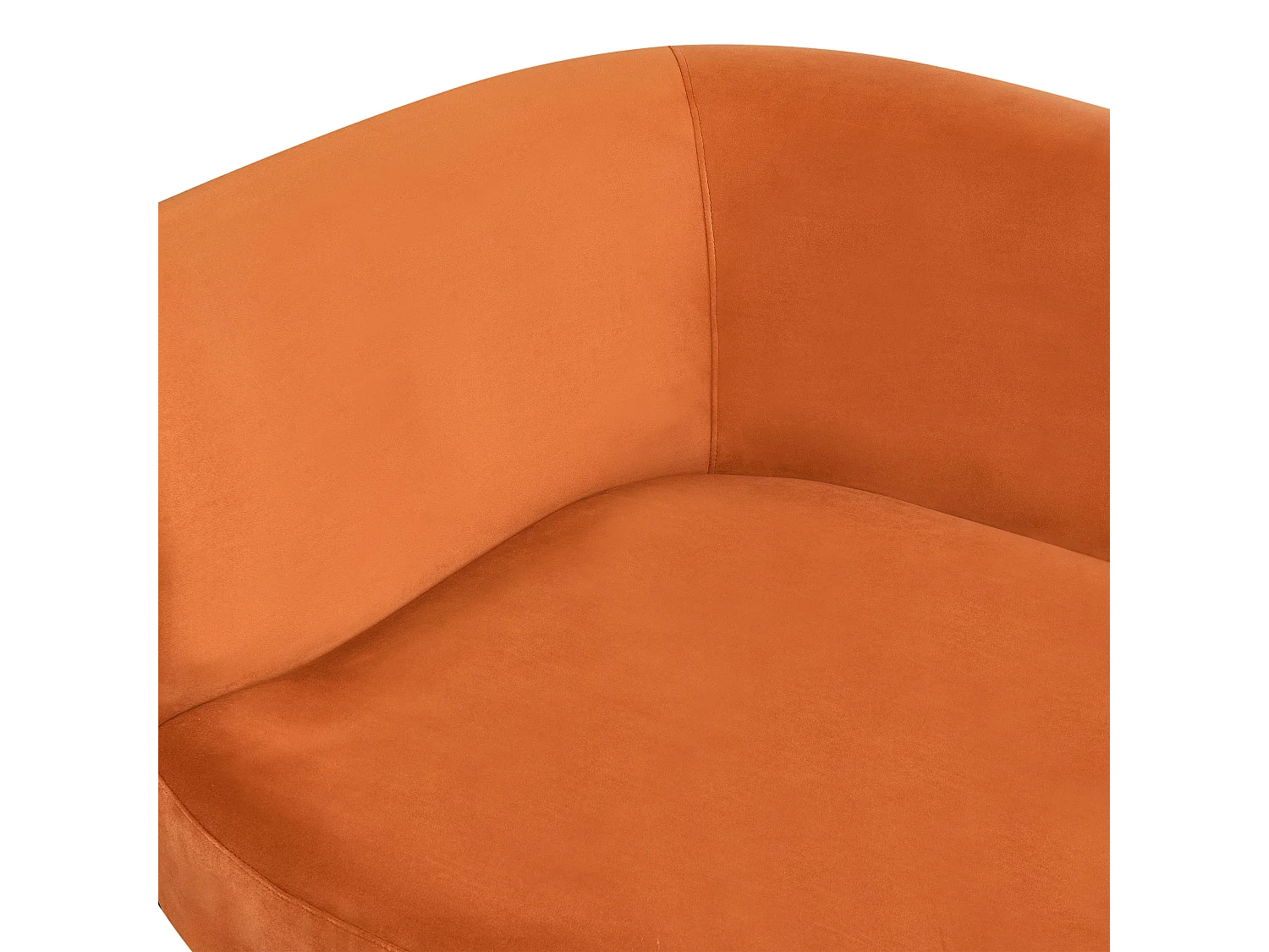 Linkszijdige chaise longue CHAUMONT Fluweel Oranje