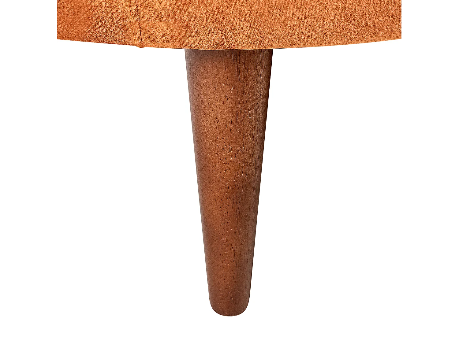 Linkszijdige chaise longue CHAUMONT Fluweel Oranje