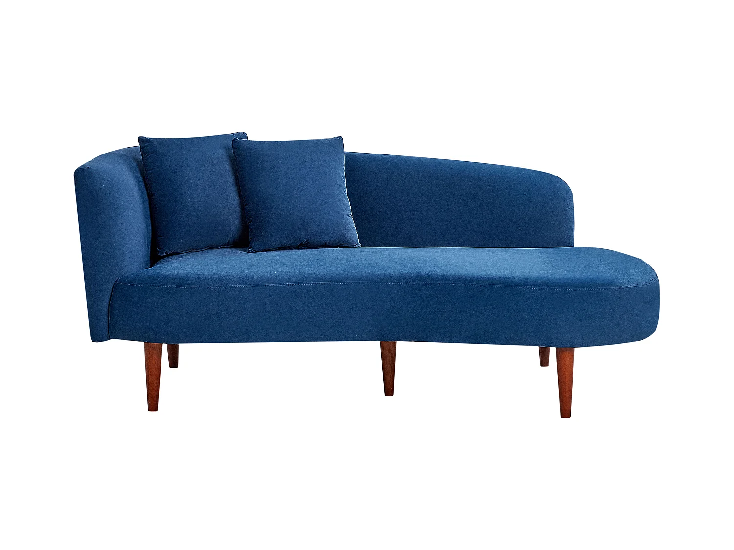 Chaise longue côté droite CHAUMONT Velours Bleu marine