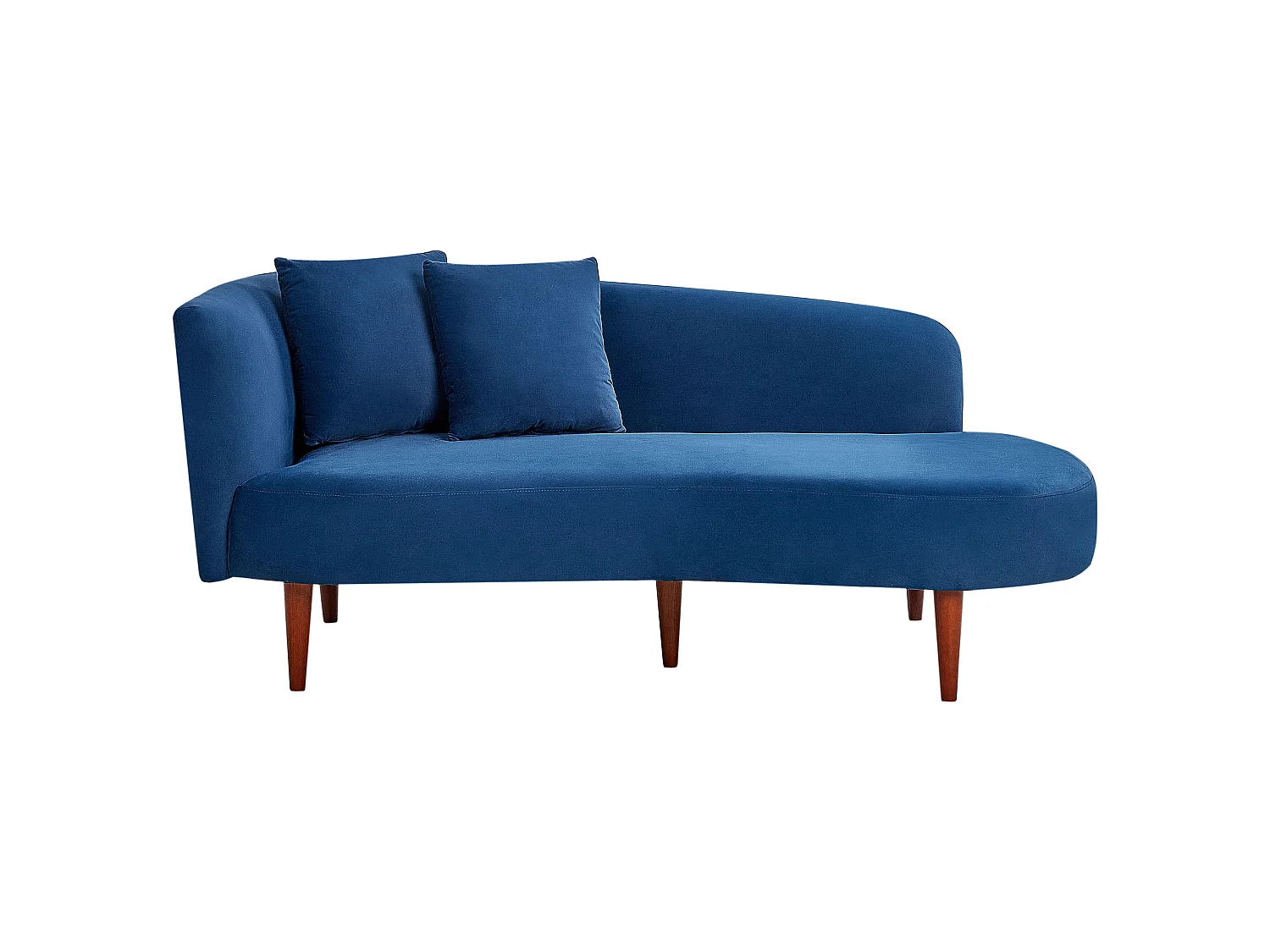 Chaise longue versione sinistra CHAUMONT Velluto Blu marino