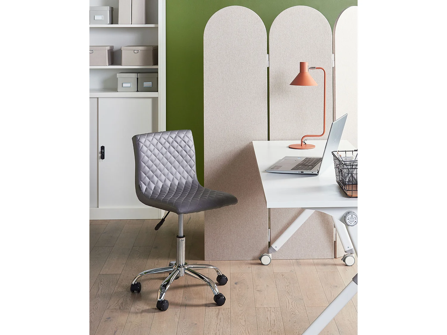 Krzesło biurowe Obrotowy ORLANDO Ekoskóra Ciemnoszary