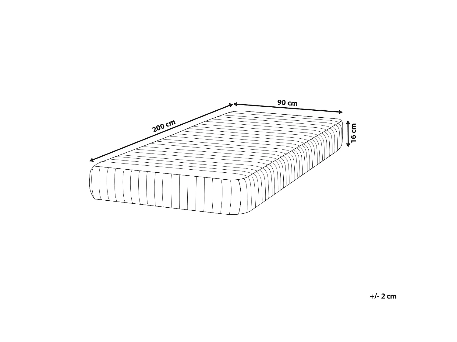 Pocket Spring Mattress MISTY H3/4 Firm 90 x 200 cm (EU Single)