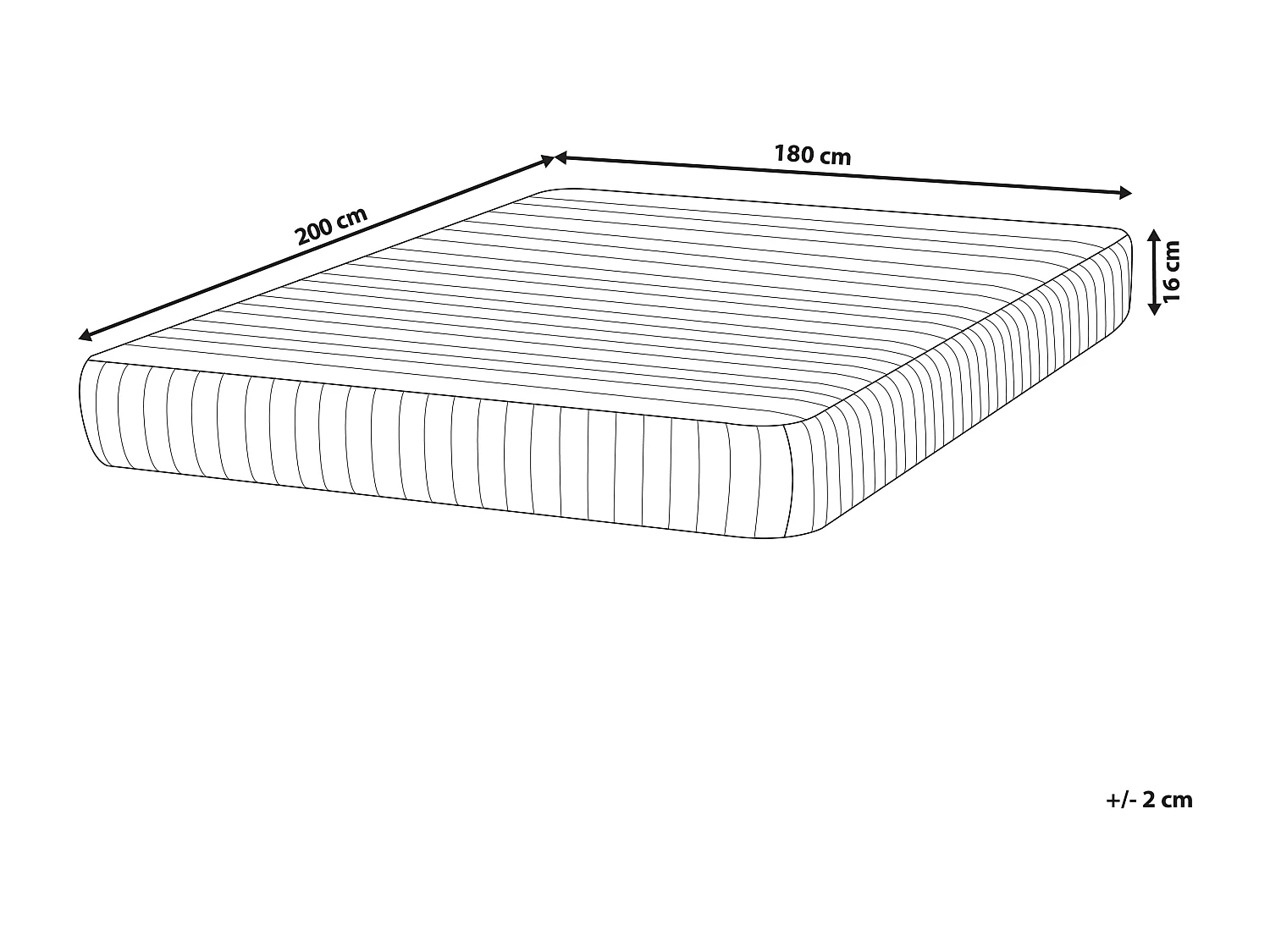 Matelas à ressorts ensachés MISTY H3/4 Ferme 180 x 200 cm